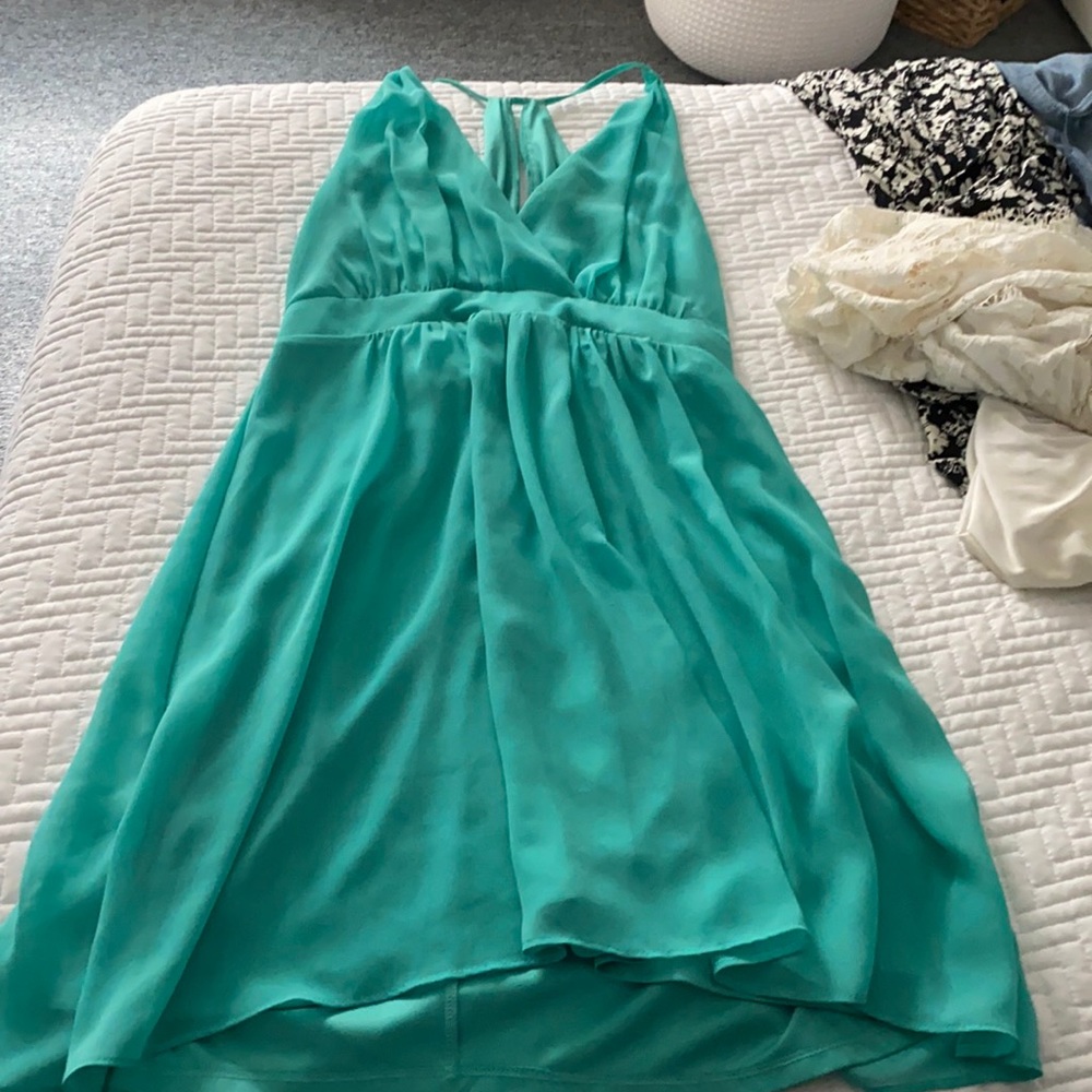 Express aqua dress